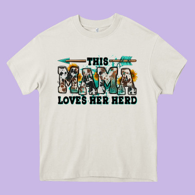 This Mama Loves Her Herd Goats Heavy Core Tee Designed By Jasminsmagicworld