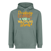 Sage drinking coffee watching birds funny Heavyweight Hoodie - linhVisuals