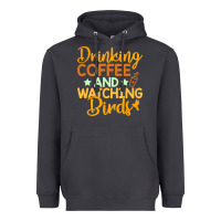 Smoke drinking coffee watching birds funny Heavyweight Hoodie - linhVisuals