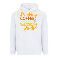 White drinking coffee watching birds funny Heavyweight Hoodie - linhVisuals