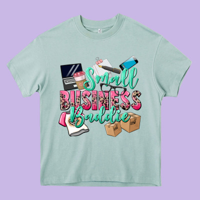 Small Business Baddie Heavy Core Tee Designed By Cowgirlartshop