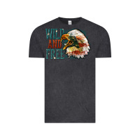 Vintage Black Wild and free Vintage Tee - FaDigitalArtStudio