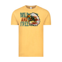 Vintage Mustard Wild and free Vintage Tee - FaDigitalArtStudio