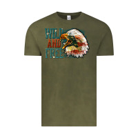 Vintage Olive Wild and free Vintage Tee - FaDigitalArtStudio