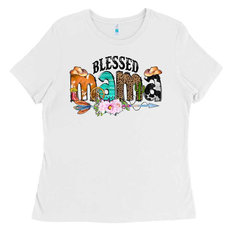 Blessed Mama Ladies Tee by CowCowDesign | Teevron