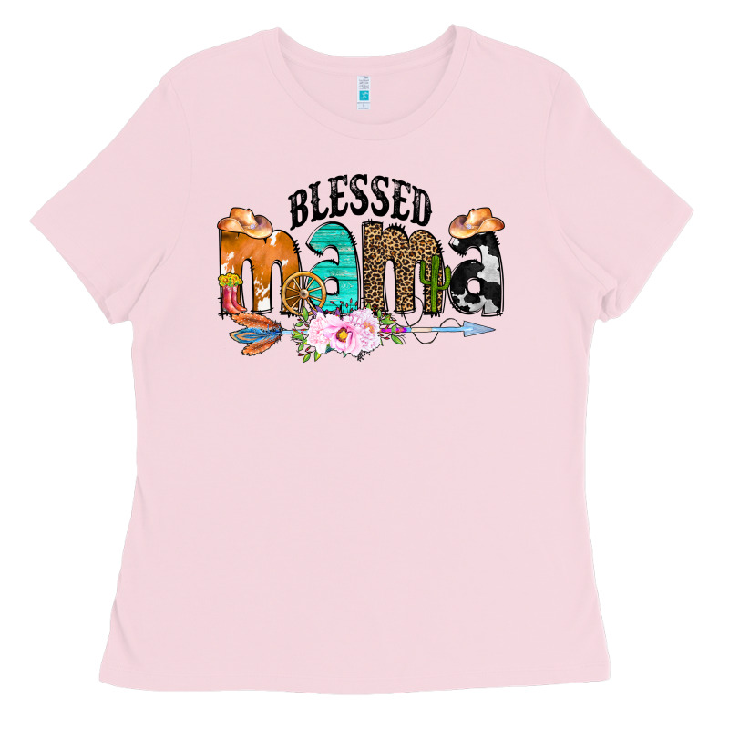Blessed Mama Ladies Tee by CowCowDesign | Teevron