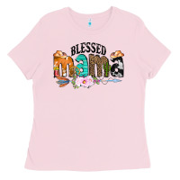 Bubblegum Pink Blessed Mama Ladies Tee - CowCowDesign