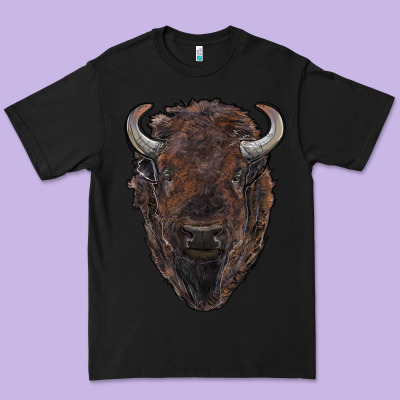 American Bison Premium Tee Designed By Ranaportraitstore