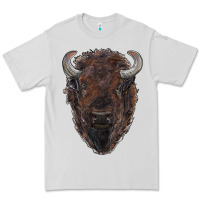 Dove Grey american bison Premium Tee - RanaPortraitStore