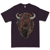 Plum american bison Premium Tee - RanaPortraitStore