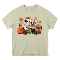 Mossy cow coffee cups christmas Heavy Core Tee - CowGirlArtShop