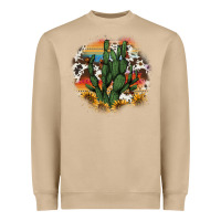 Mushroom cowhide aztec sunflowers cactus Heavyweight Sweatshirt - AdoDesignShop