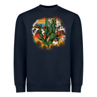 Navy cowhide aztec sunflowers cactus Heavyweight Sweatshirt - AdoDesignShop