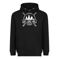 Black live love hike camping camper hiker Heavyweight Hoodie - linhVisuals