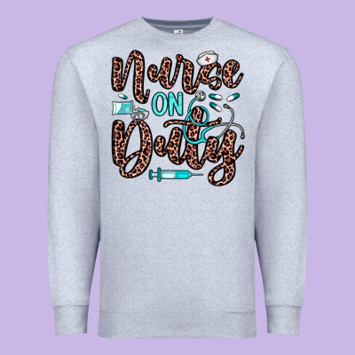 Nurse On Duty Premium Sweatshirt Designed By Jahusdesignshop