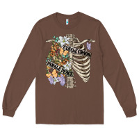Chestnut inhale peace exhale chaos chest Long Sleeve Tee - FaDigitalArtStudio