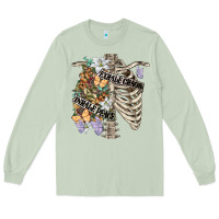 Matcha inhale peace exhale chaos chest Long Sleeve Tee - FaDigitalArtStudio