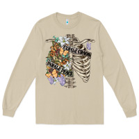 Mushroom inhale peace exhale chaos chest Long Sleeve Tee - FaDigitalArtStudio