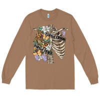 Toasted Coconut inhale peace exhale chaos chest Long Sleeve Tee - FaDigitalArtStudio