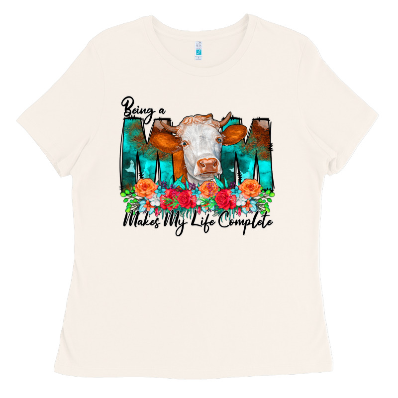 Being A Mom Makes My Life Complete Ladies Tee by CowCowDesign | Teevron