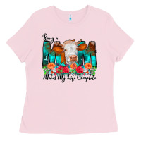 Bubblegum Pink Being a Mom Makes My Life Complete Ladies Tee - CowCowDesign