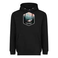 Black napa valley california ca vintage mountains hiking Heavyweight Hoodie - linhVisuals