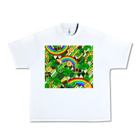 White St. Patrick's Day Urban Heavy Tee - FaDigitalArtStudio