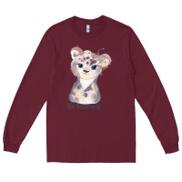 Burgundy tiger cute animals Long Sleeve Tee - RanaPortraitStore