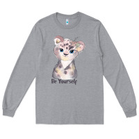Heather Grey tiger cute animals Long Sleeve Tee - RanaPortraitStore