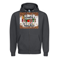 Smoke santa's favorite teacher Zipper Hoodie - AdoDesignShop