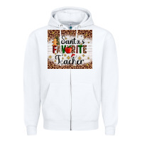 White santa's favorite teacher Zipper Hoodie - AdoDesignShop