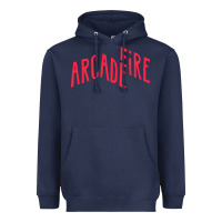 Navy Arcade Fire Heavyweight Hoodie - linhVisuals