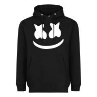 Black mello face Heavyweight Hoodie - linhVisuals