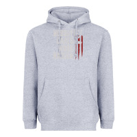 Heather Grey nobody cares work harder american flag Heavyweight Hoodie - linhVisuals
