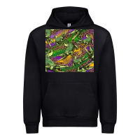 Black mardi gras Louisiana crocodile leopard Urban Hoodie - RanaPortraitStore