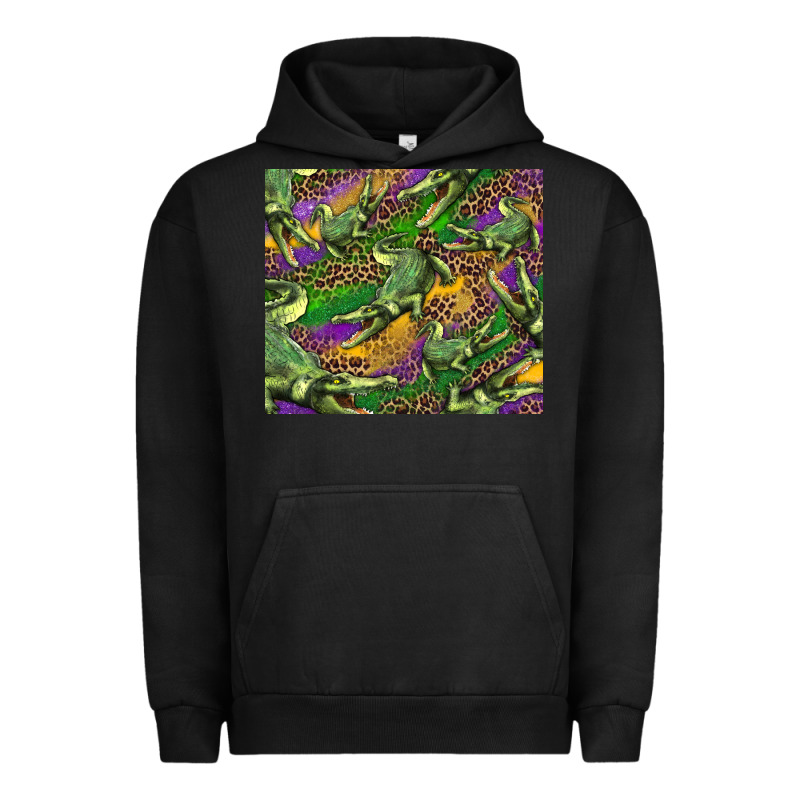 Mardi Gras Louisiana Crocodile Leopard Urban Hoodie by RanaPortraitStore | Teevron