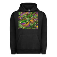 Pigment Black mardi gras Louisiana crocodile leopard Urban Hoodie - RanaPortraitStore