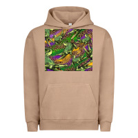 Pigment Burro mardi gras Louisiana crocodile leopard Urban Hoodie - RanaPortraitStore