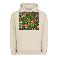 Pigment French Oak mardi gras Louisiana crocodile leopard Urban Hoodie - RanaPortraitStore