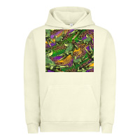 Pigment Pistachio mardi gras Louisiana crocodile leopard Urban Hoodie - RanaPortraitStore