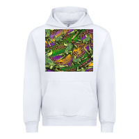 White mardi gras Louisiana crocodile leopard Urban Hoodie - RanaPortraitStore