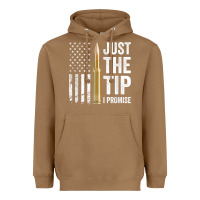 Toasted Coconut just the tip i promise   funny gun owner pro guns usa flag t shirt Heavyweight Hoodie - linhVisuals