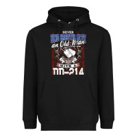 Black old man with dd214 proud veteran Heavyweight Hoodie - linhVisuals