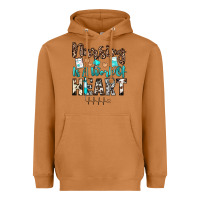 Nursing Is A Work Of Heart Heavyweight Hoodie | Teevron
