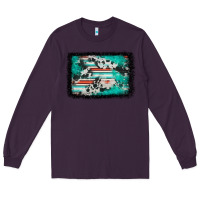 Plum western serape cowhide turquoise glitter Long Sleeve Tee - FaDigitalArtStudio
