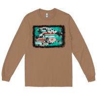 Toasted Coconut western serape cowhide turquoise glitter Long Sleeve Tee - FaDigitalArtStudio