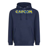 Navy capcom Heavyweight Hoodie - linhVisuals