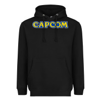 Black capcom Heavyweight Hoodie - linhVisuals