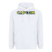 White capcom Heavyweight Hoodie - linhVisuals