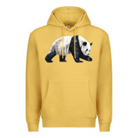 Antique Gold walking panda Premium Hoodie - LillyAllenDesigns